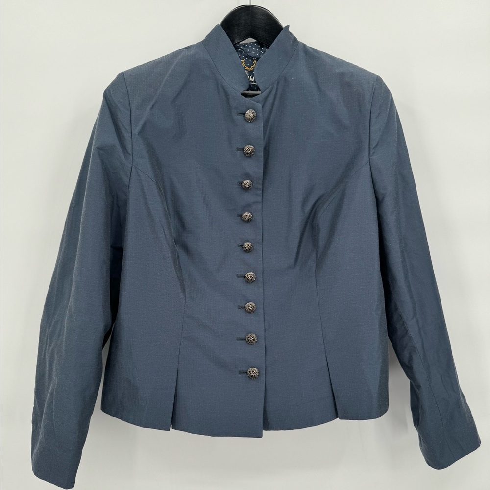 Mothwurf‎ Austrian Couture Traditional Blazer Beautiful Blue Size 46 EUC